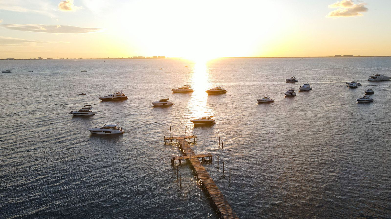 Aerial view of the pier